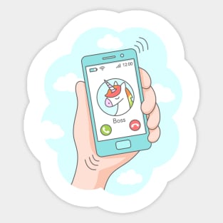 Unicorn Call Sticker